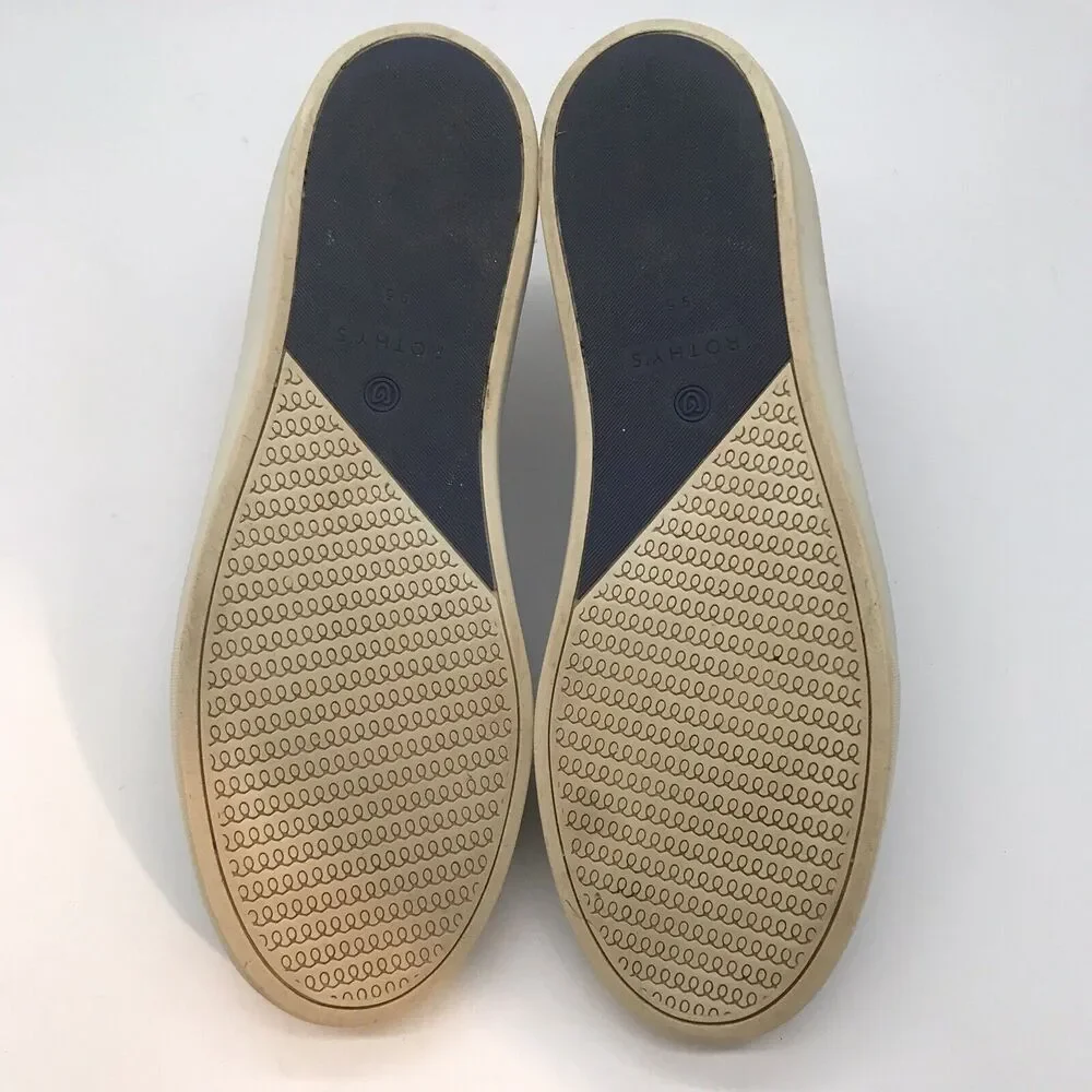 Rothy’s The Original Slip On Sneaker Womens 9.5 Black Blue Halo Removable Insole